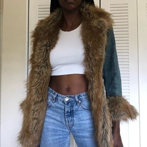 Y2K Fur Lined Denim Jacket by Mix It